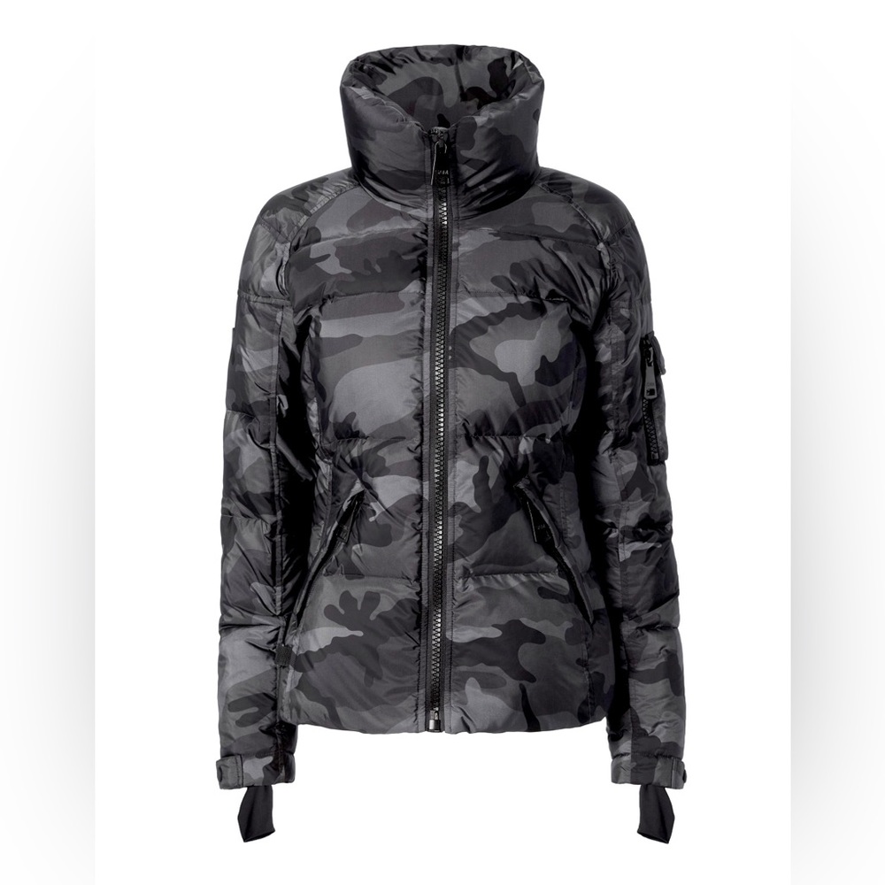SAM Freestyle Fitted Black Camouflage Down Jacket - Picture 14 of 15